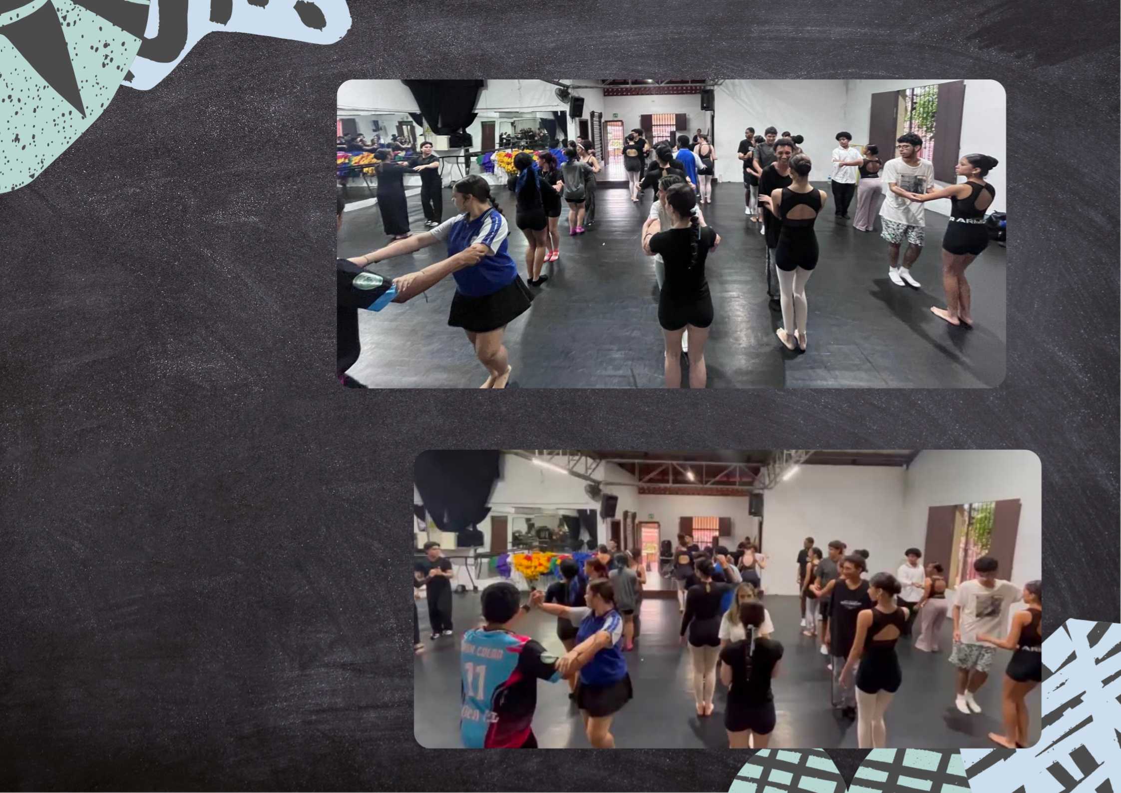 Estudiantes de 11 Ensayando Danza